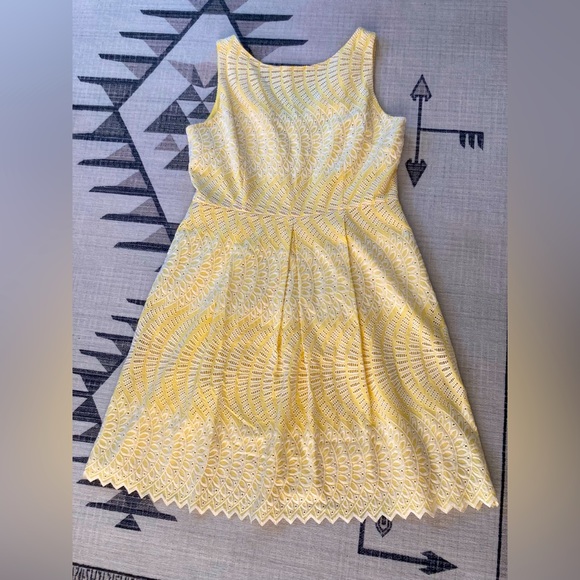 Tahari by ASL Butter Tea Dress, Size 14 - Picture 2 of 16